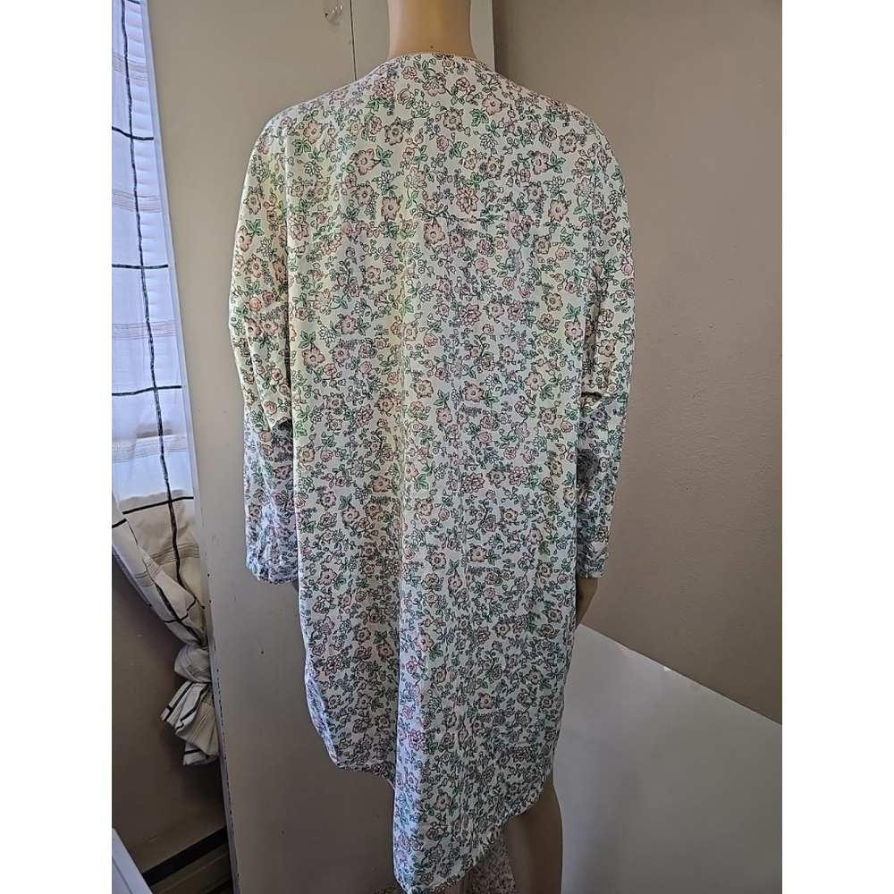 Victoria's Secret Women's Vintage Pink and Green Floral Nightgown Size M/L - Picture 3 of 5
